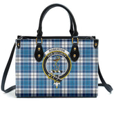 Roberton Tartan Crest Leather Handbag
